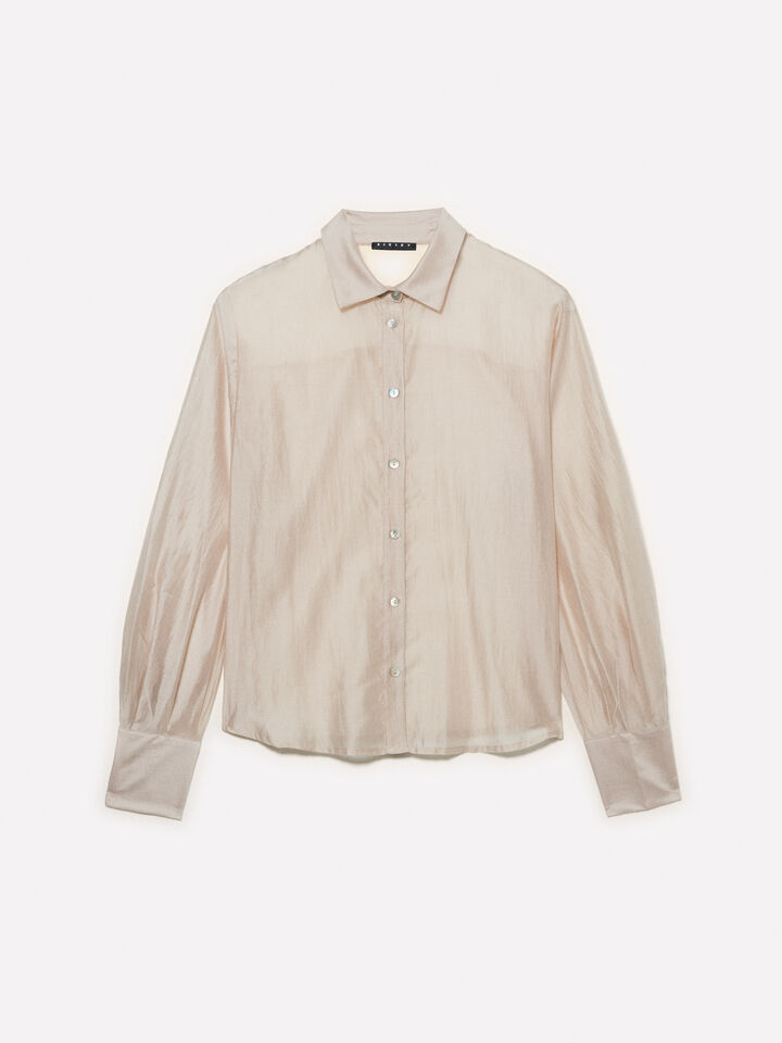 Camicia beige semi trasparente - camicie da donna - Beige | Sisley image number 5